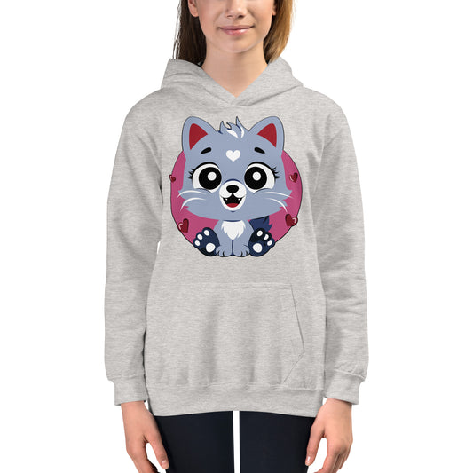 Cute Cat with Big Eyes Hoodie, No. 0165