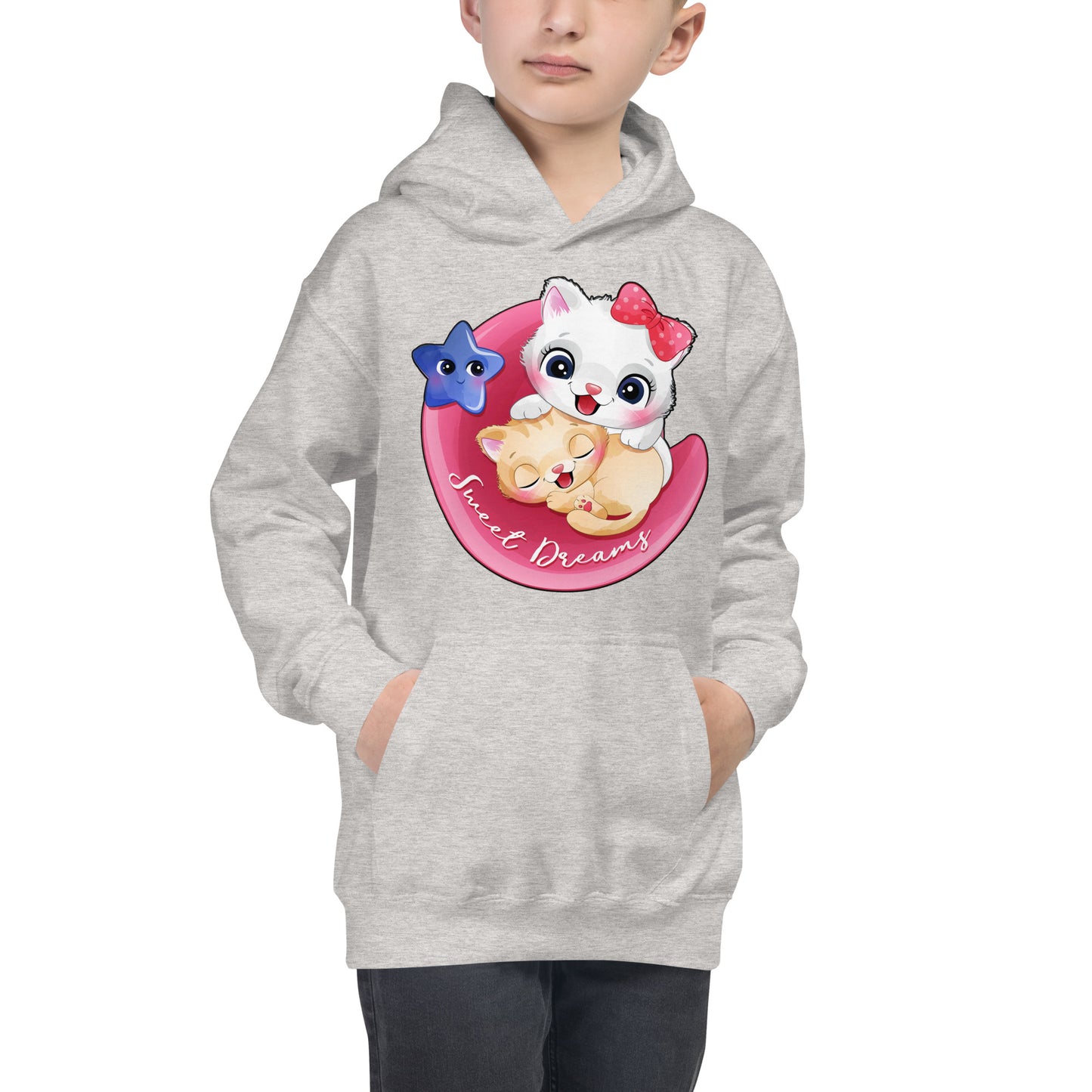 Lovely Baby Cats on the Moon Hoodie, No. 0463