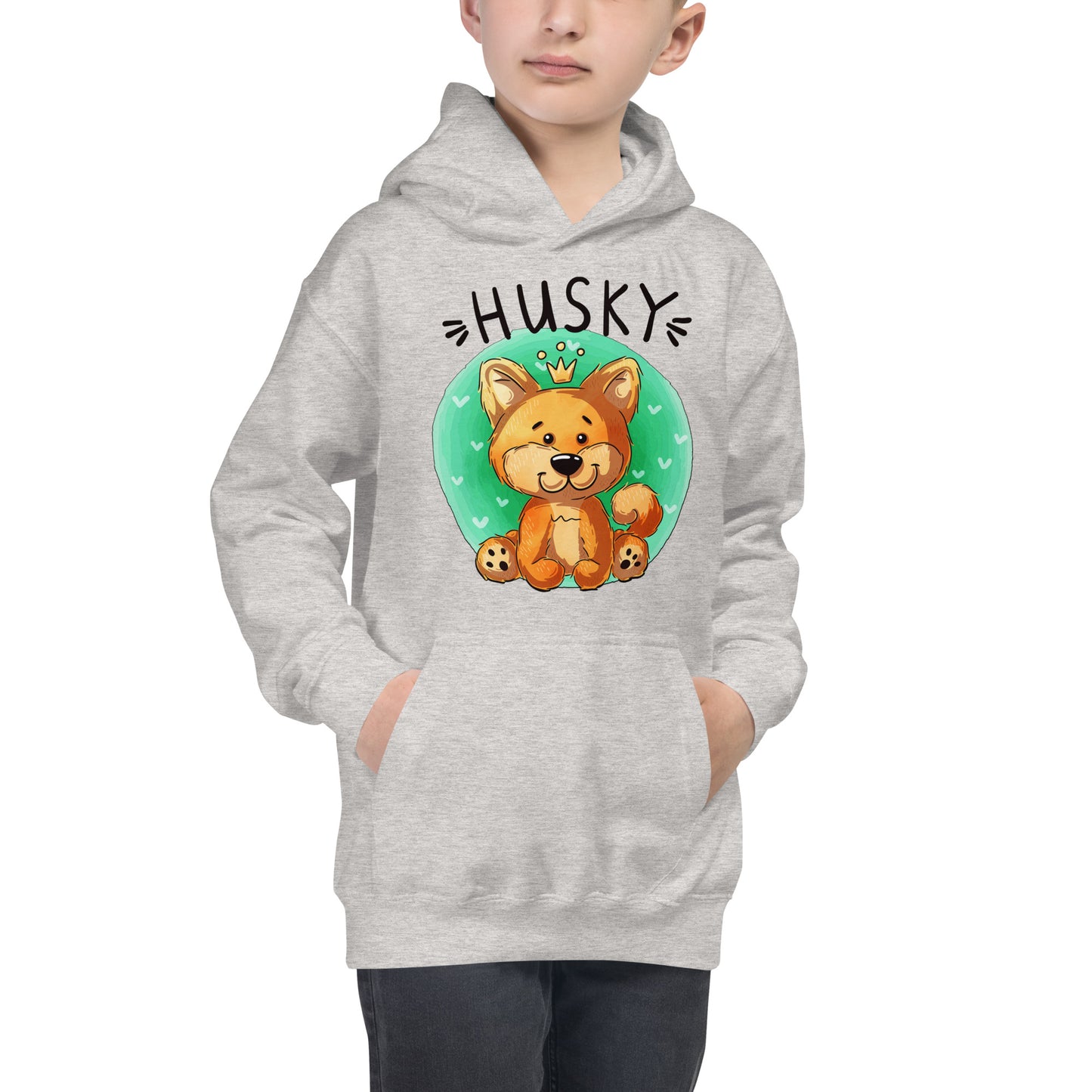 Lovely Husky Puppy Dog Hoodie, No. 0476