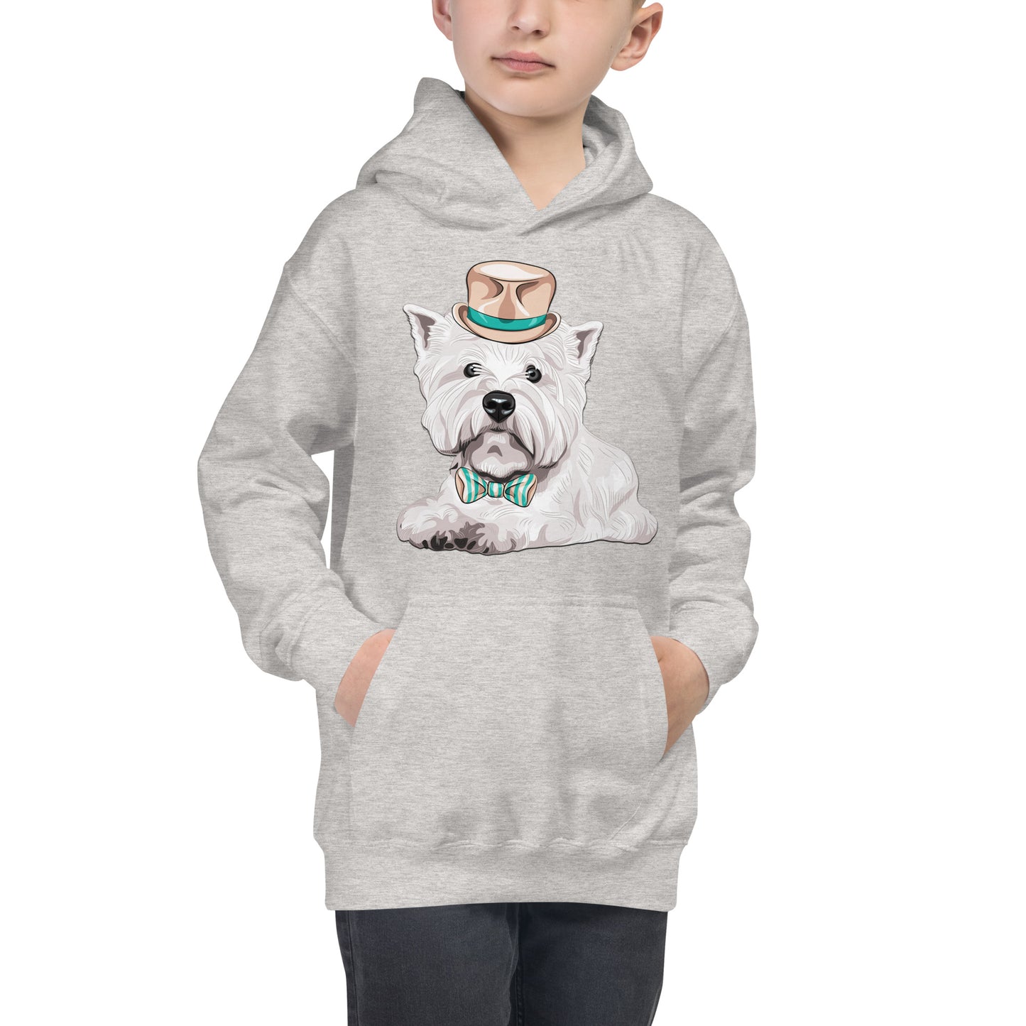 Cool West Highland White Terrier Dog Hoodie, No. 0134