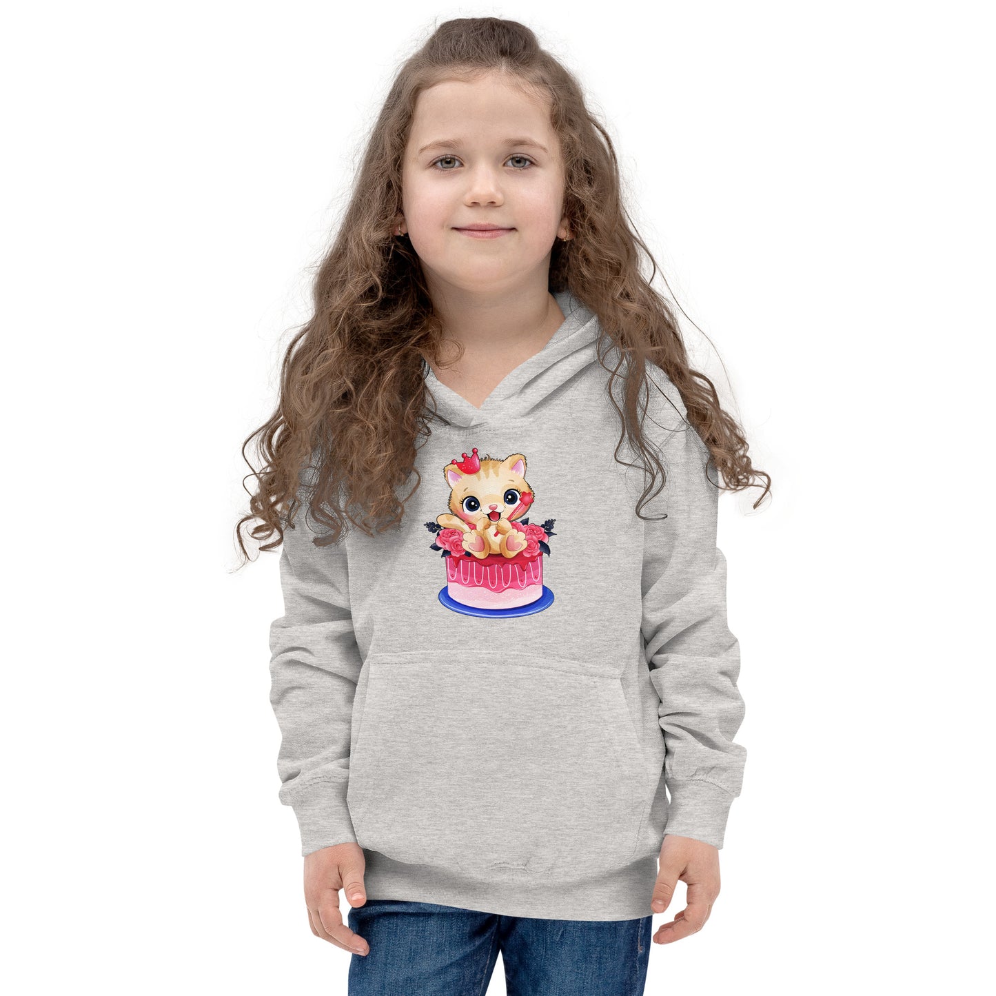 Lovely Baby Kitty Cat Sitting on Cake Hoodie, No. 0465