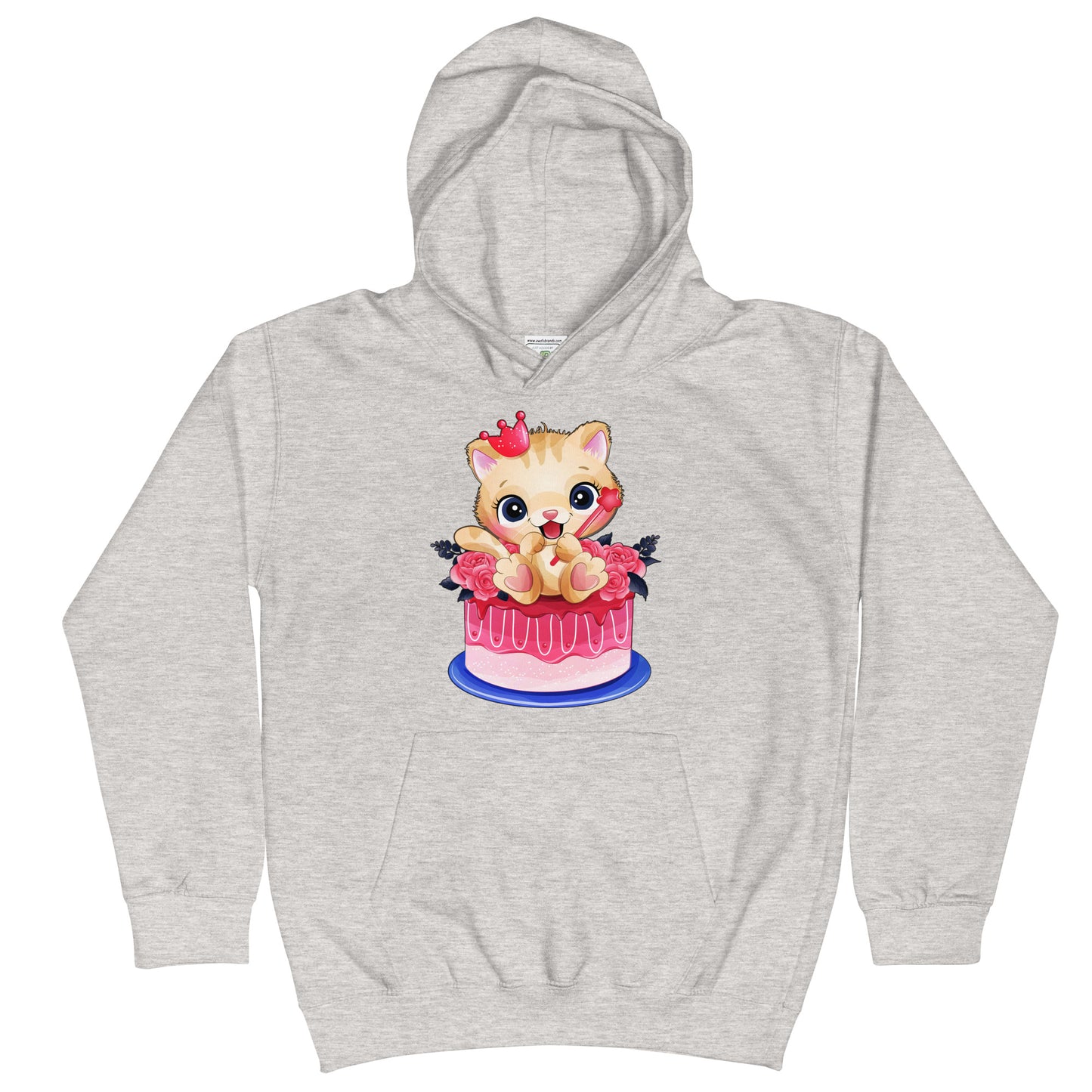 Lovely Baby Kitty Cat Sitting on Cake Hoodie, No. 0465