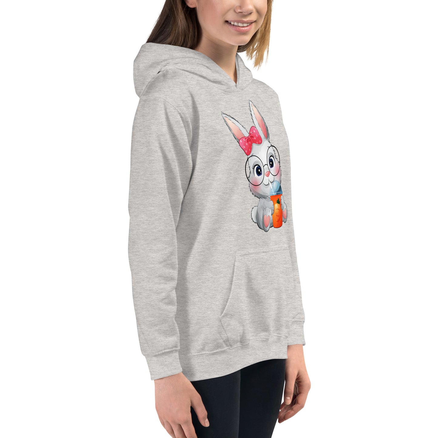 Bunny Drinking Carrot Juice Hoodie, No. 0029