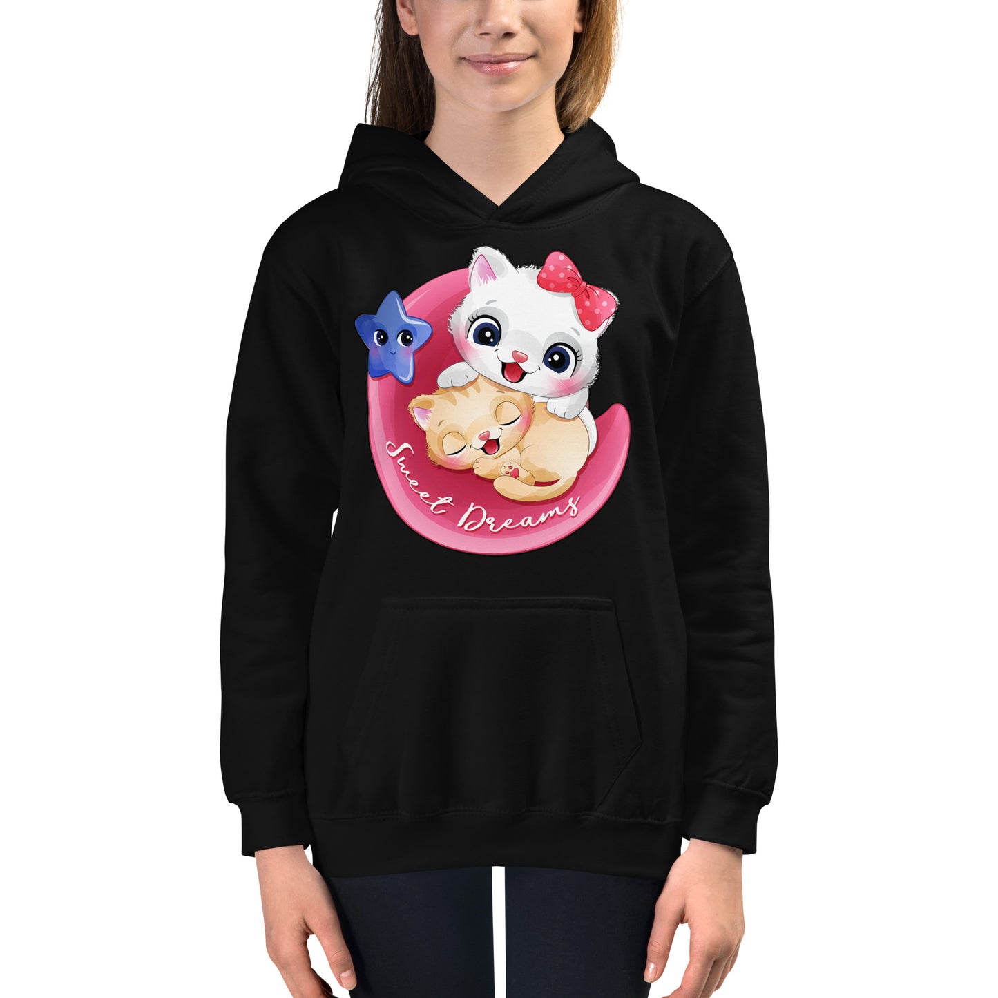 Lovely Baby Cats on the Moon Hoodie, No. 0463