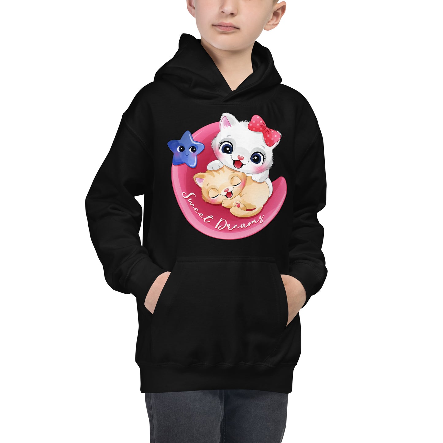 Lovely Baby Cats on the Moon Hoodie, No. 0463