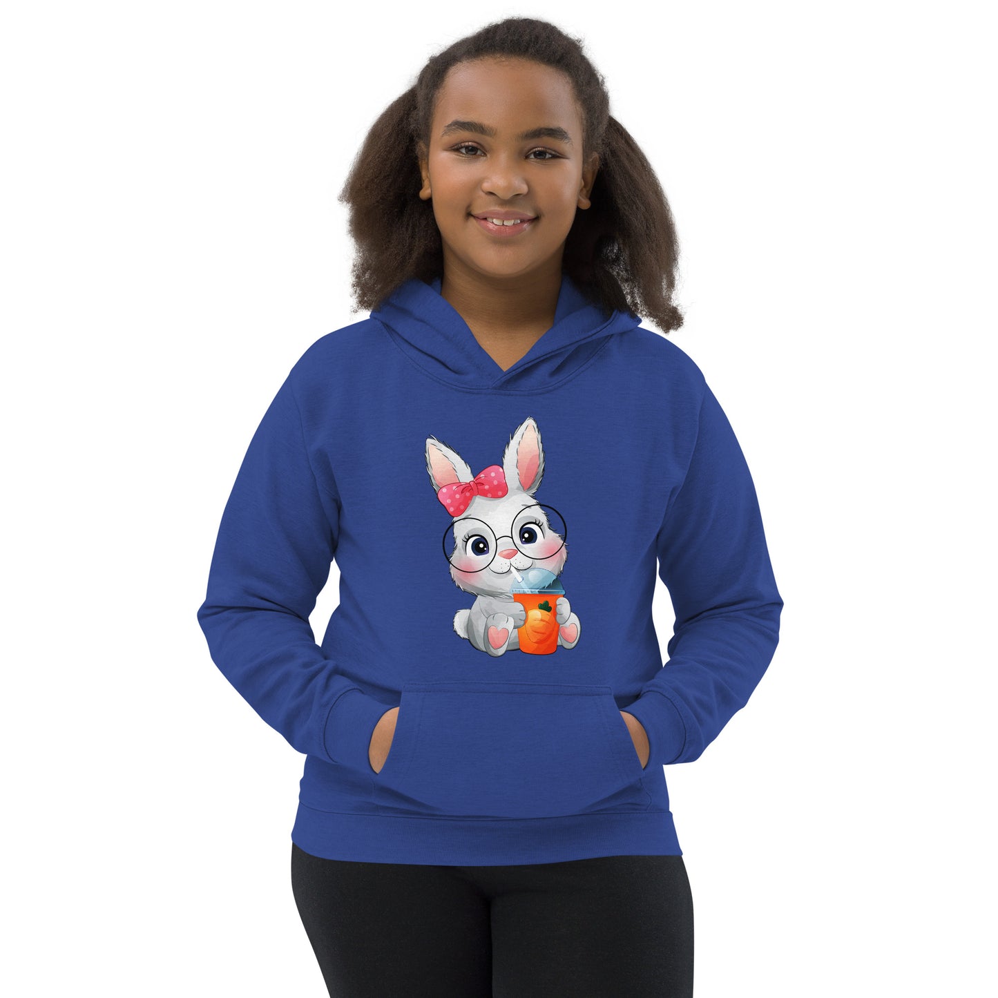 Bunny Drinking Carrot Juice Hoodie, No. 0029