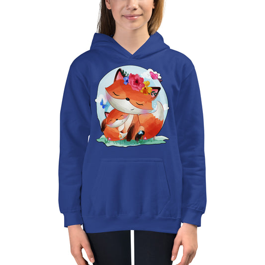 Lovely Mom and Baby Fox Hoodie, No. 0067