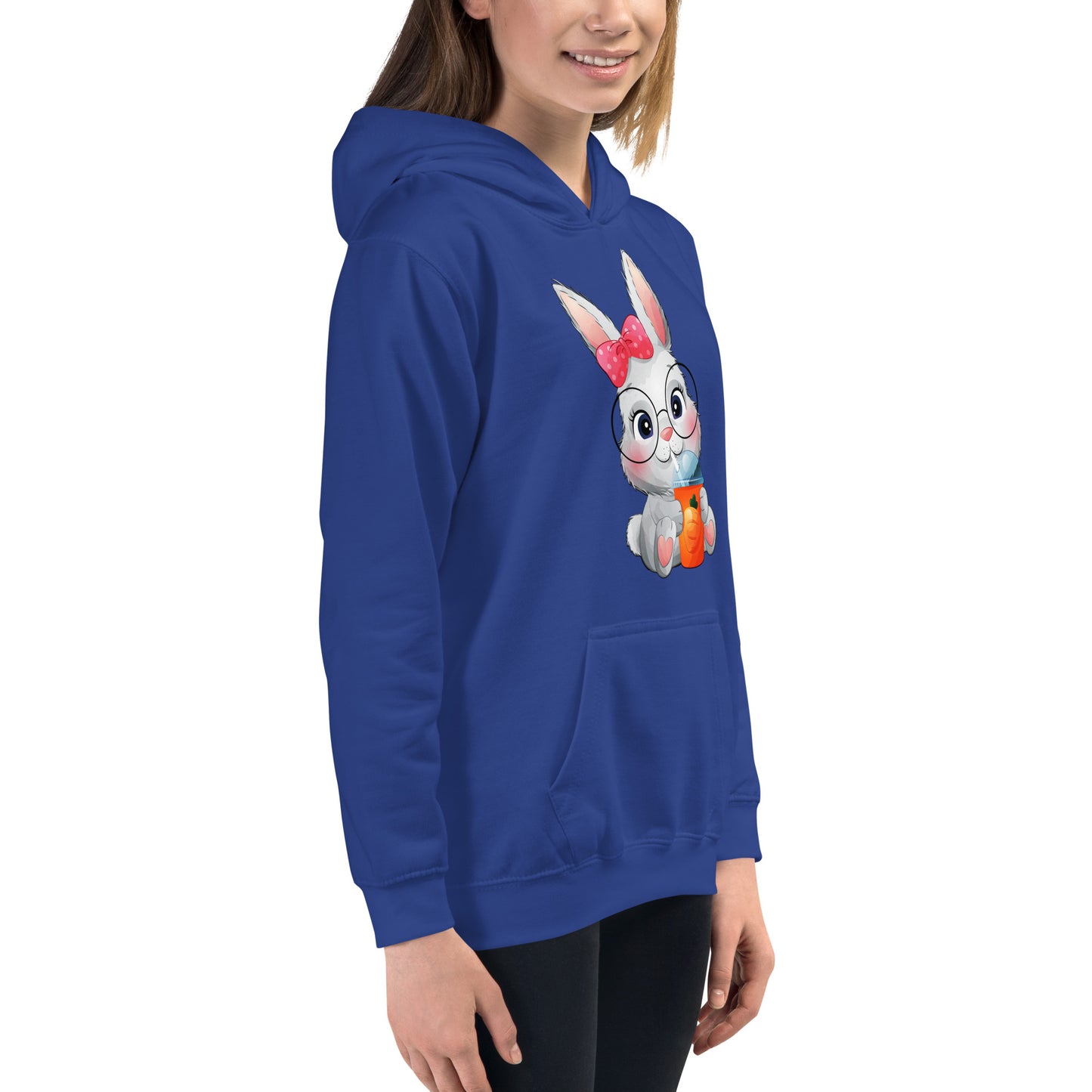 Bunny Drinking Carrot Juice Hoodie, No. 0029