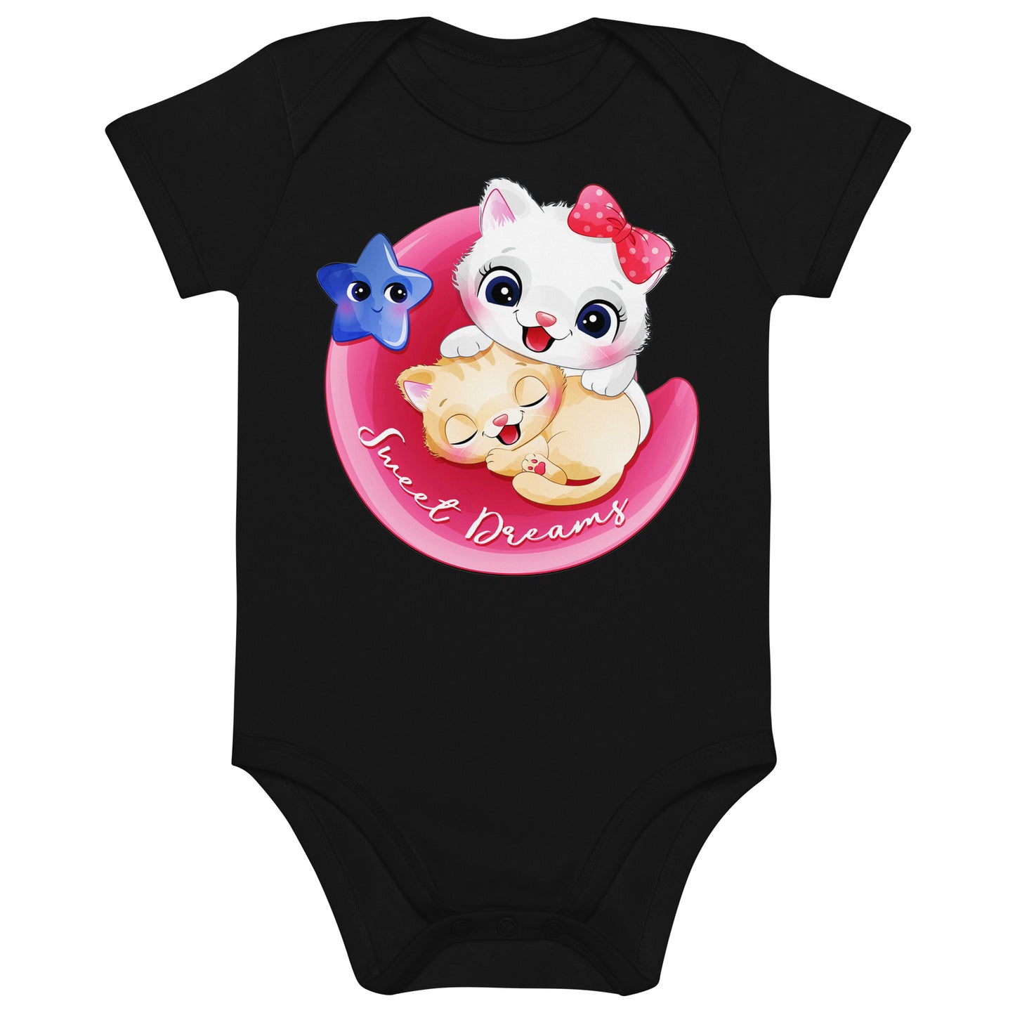 Lovely Baby Cats on the Moon Bodysuit, No. 0463