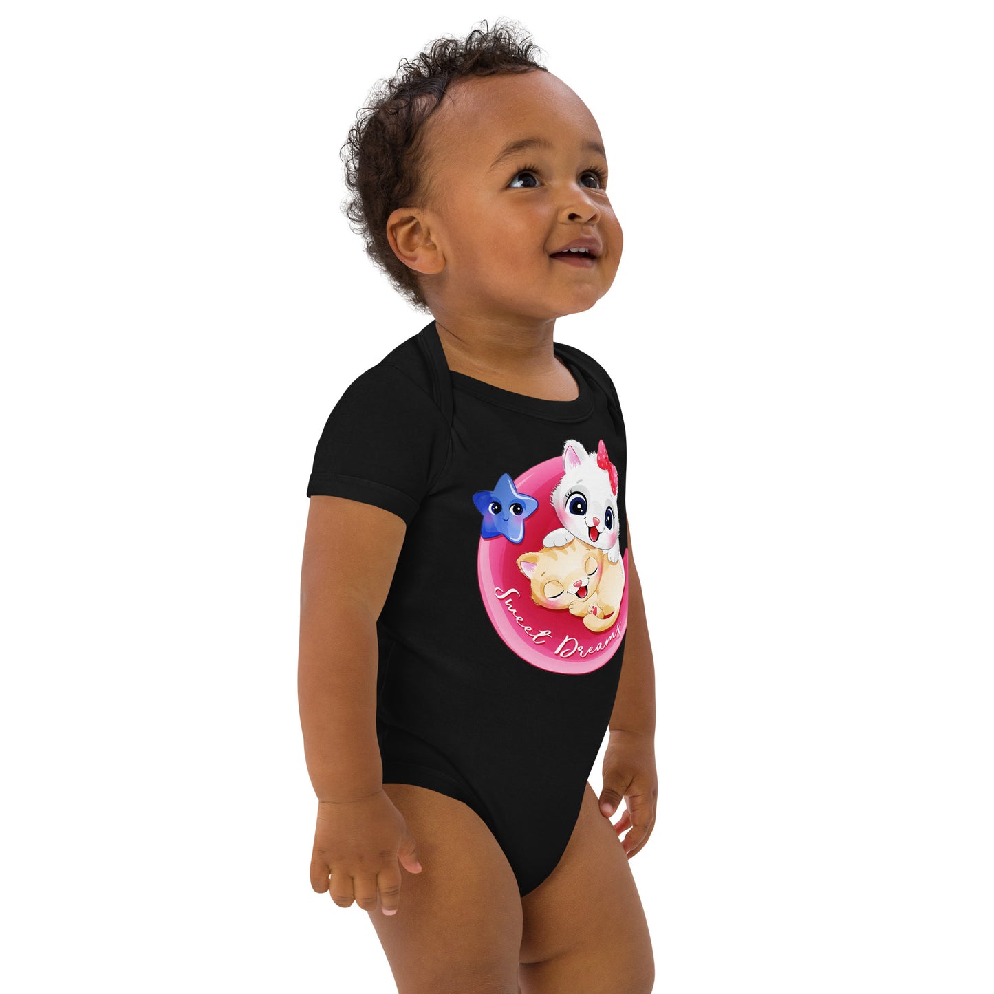 Lovely Baby Cats on the Moon Bodysuit, No. 0463
