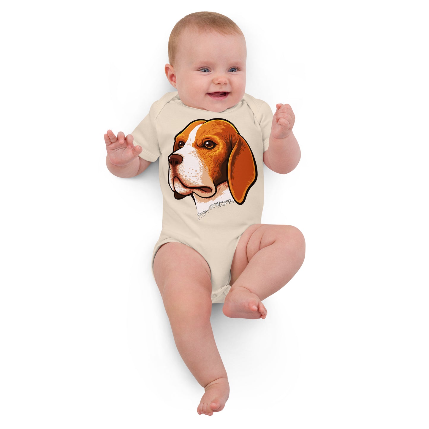 Beagle Dog Portrait Bodysuit, No. 0105