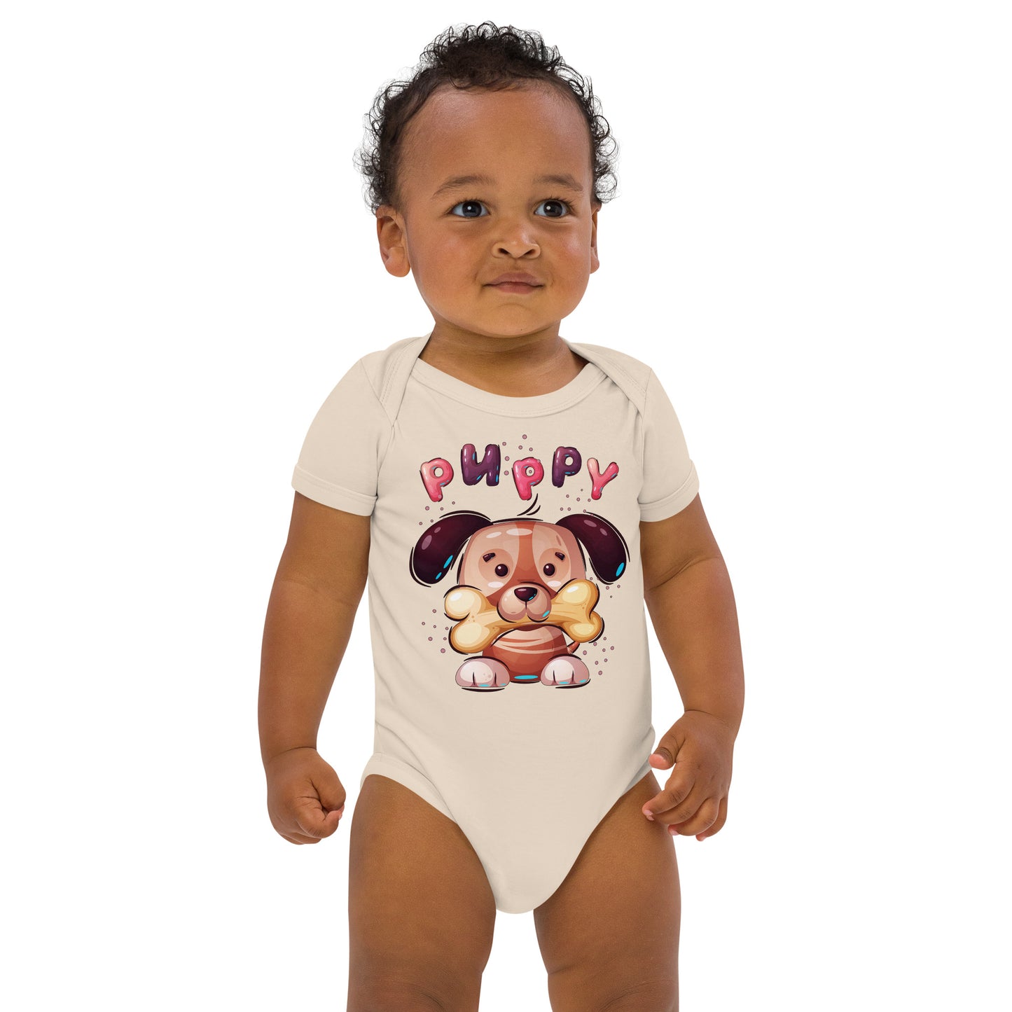 Funny Puppy Dog with Bone Bodysuit, No. 0444