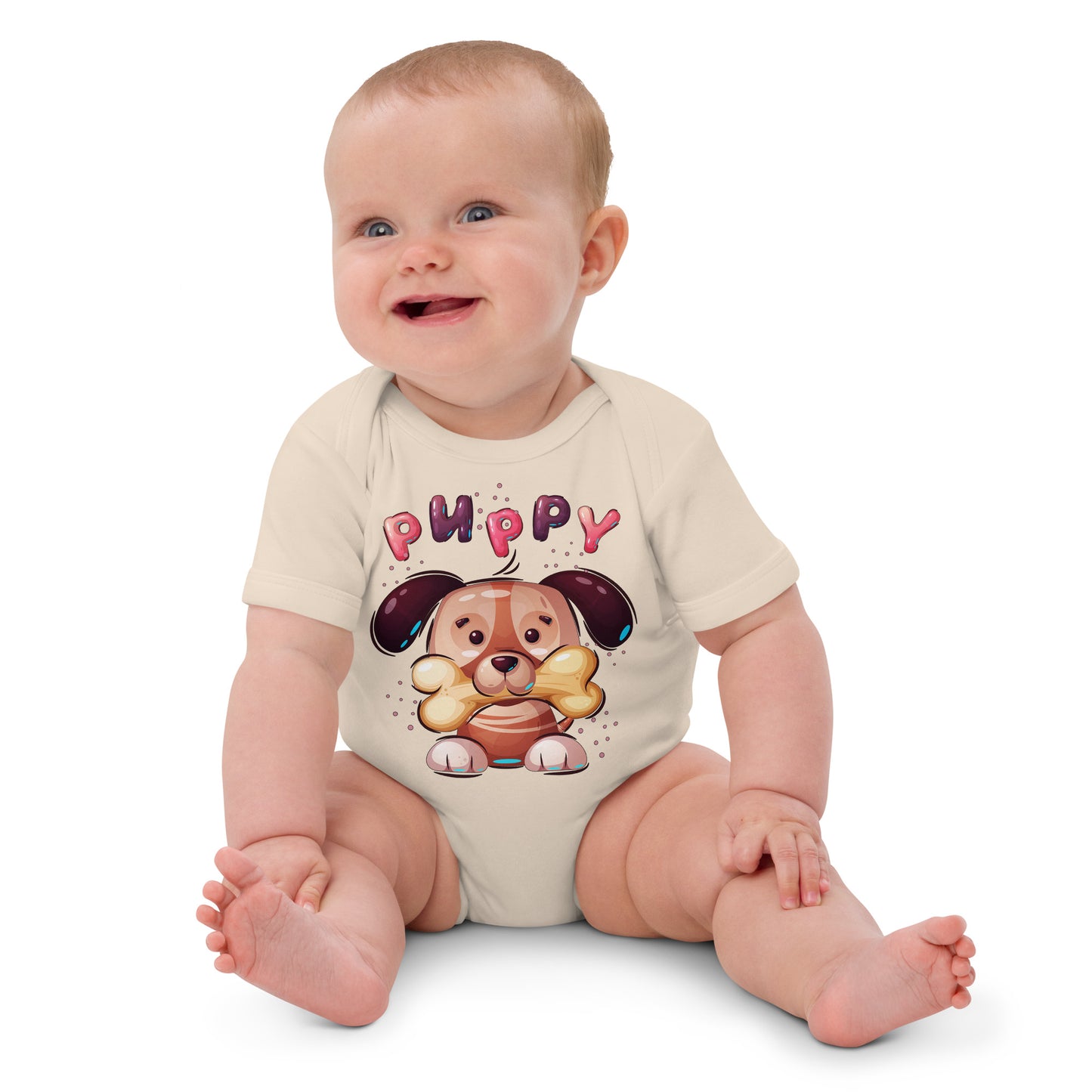 Funny Puppy Dog with Bone Bodysuit, No. 0444