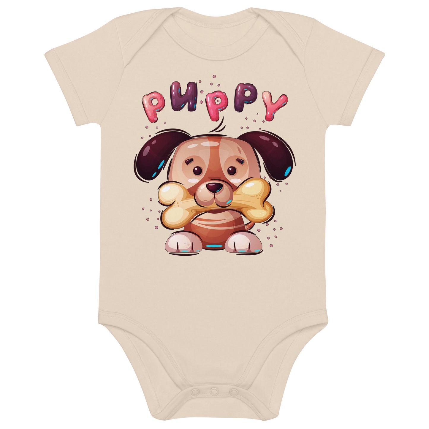Funny Puppy Dog with Bone Bodysuit, No. 0444