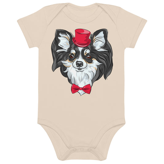 Chihuahua dog wears a red tie Bodysuit, No. 0112