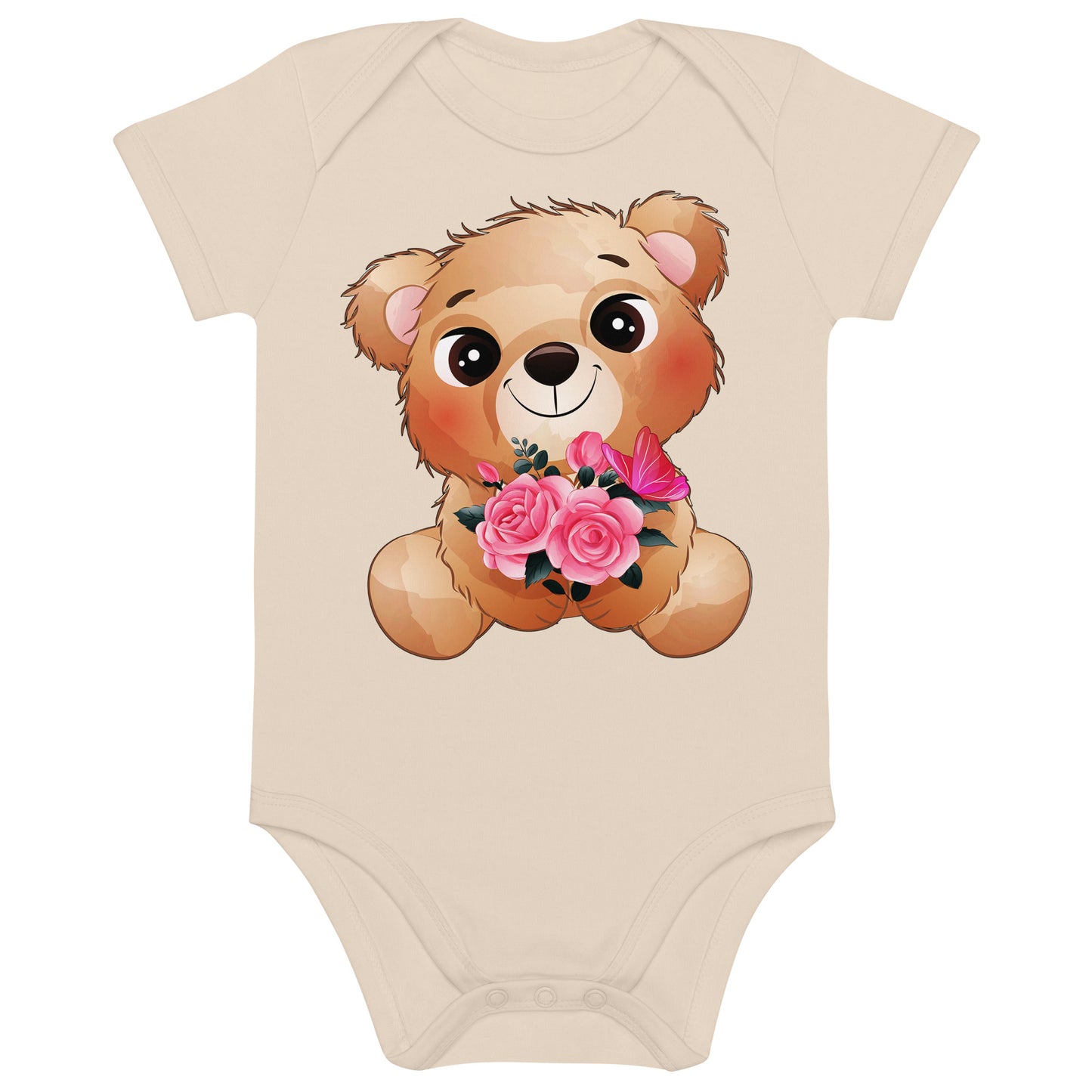 Little Bear with Flowers Bodysuit, No. 0028