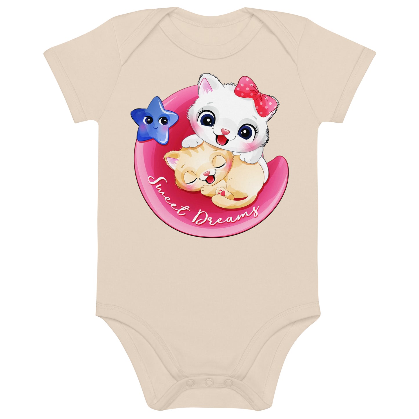 Lovely Baby Cats on the Moon Bodysuit, No. 0463