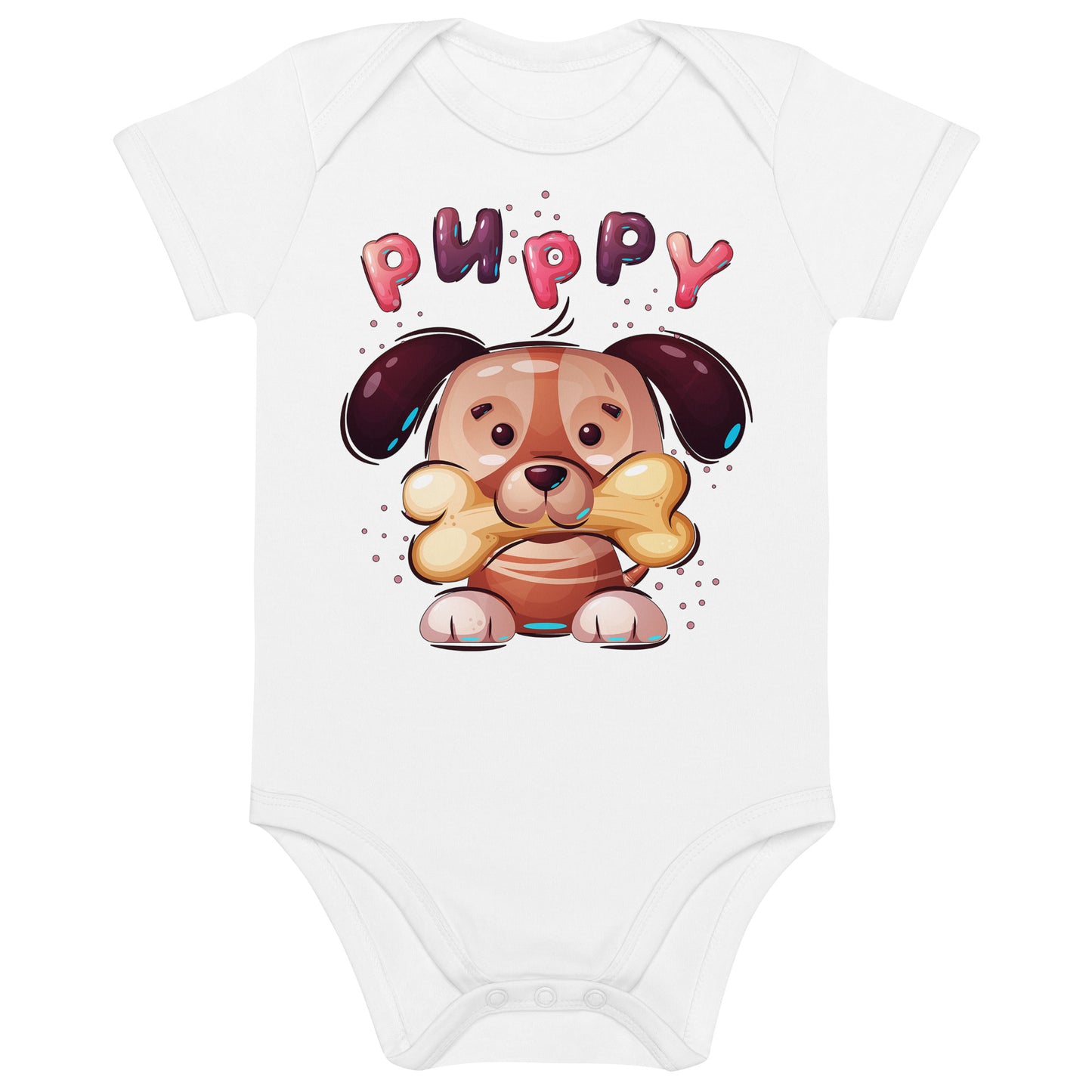 Funny Puppy Dog with Bone Bodysuit, No. 0444