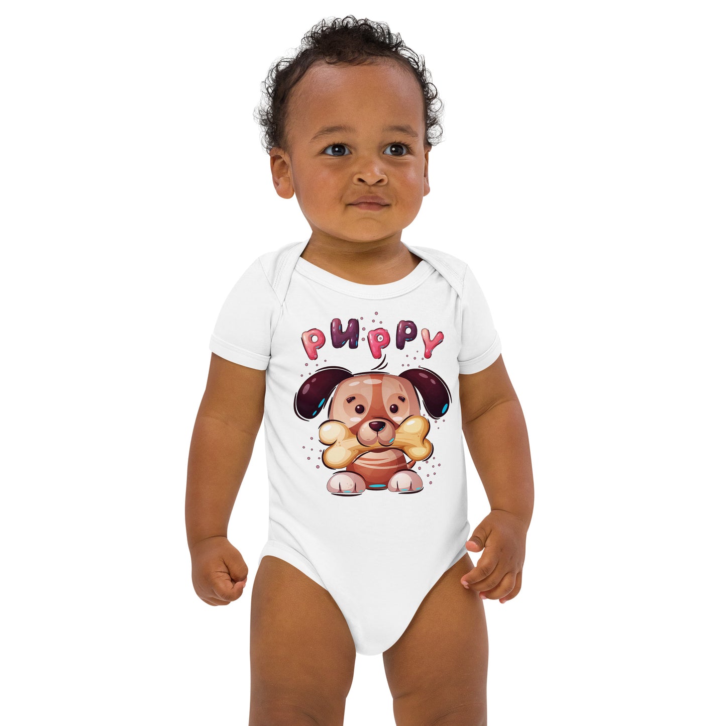 Funny Puppy Dog with Bone Bodysuit, No. 0444