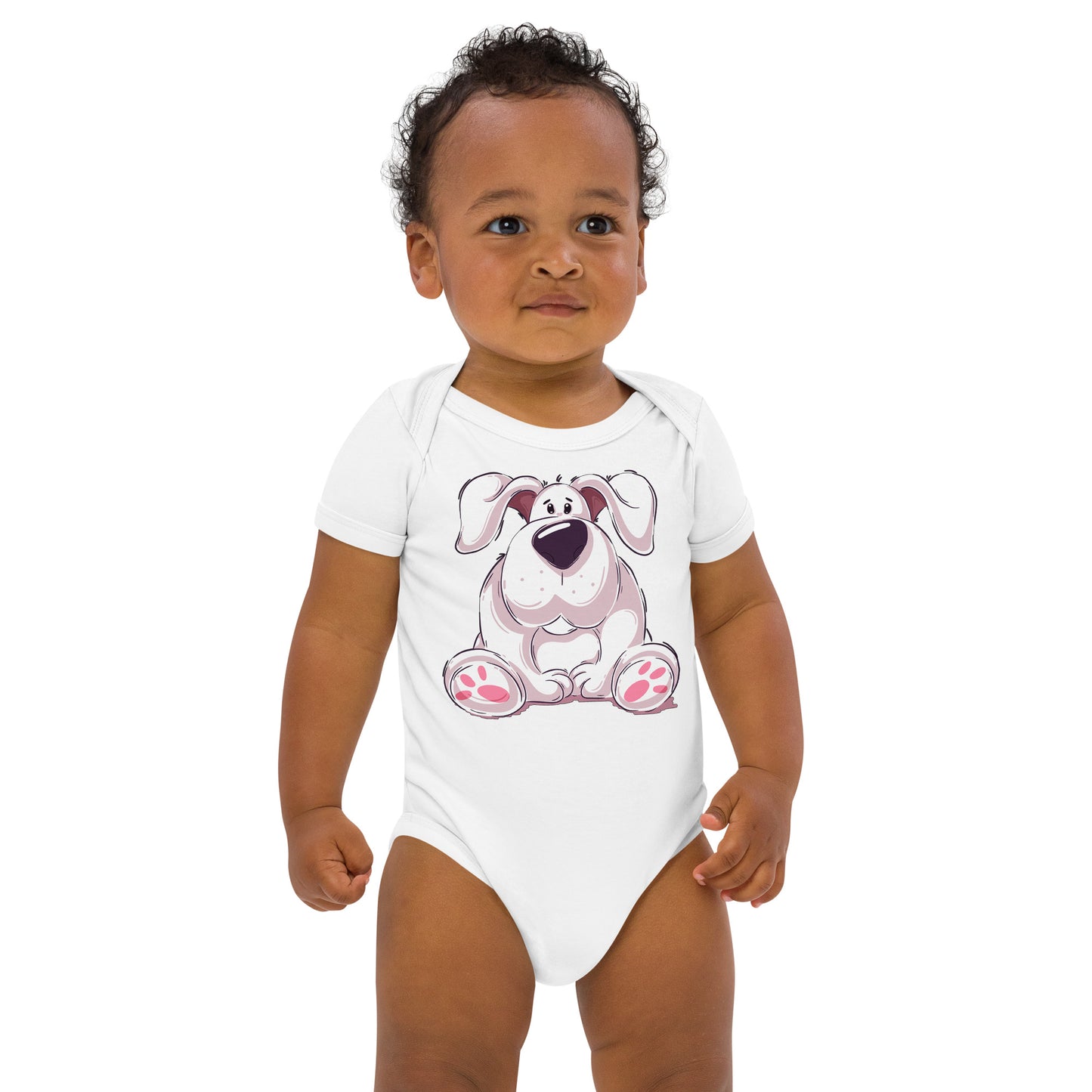 Cute Illustrated Dog Bodysuit, No. 0596