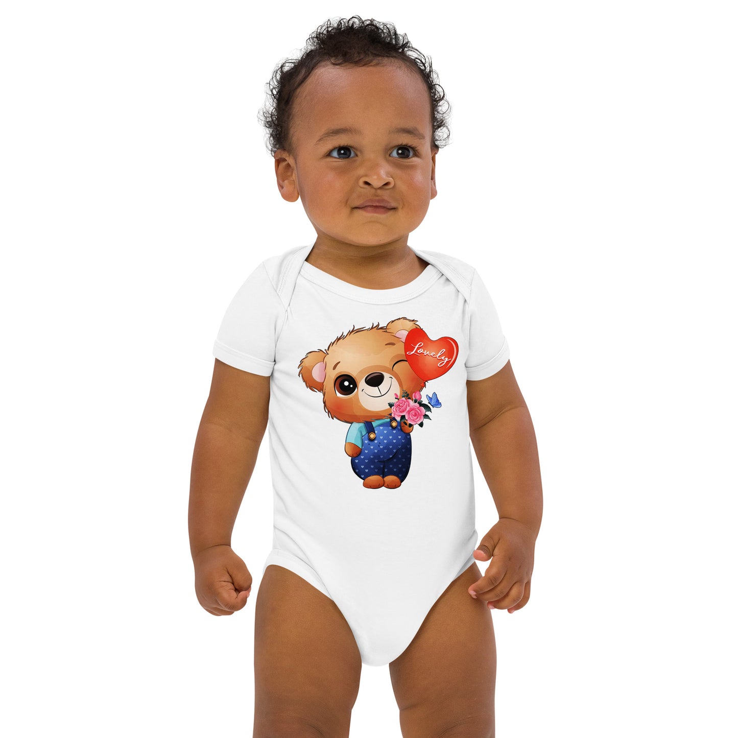 Little Bear Holding Balloon Bodysuit, No. 0026