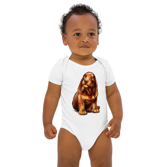 Cute Dachshund Puppy Dog Bodysuit, No. 0591