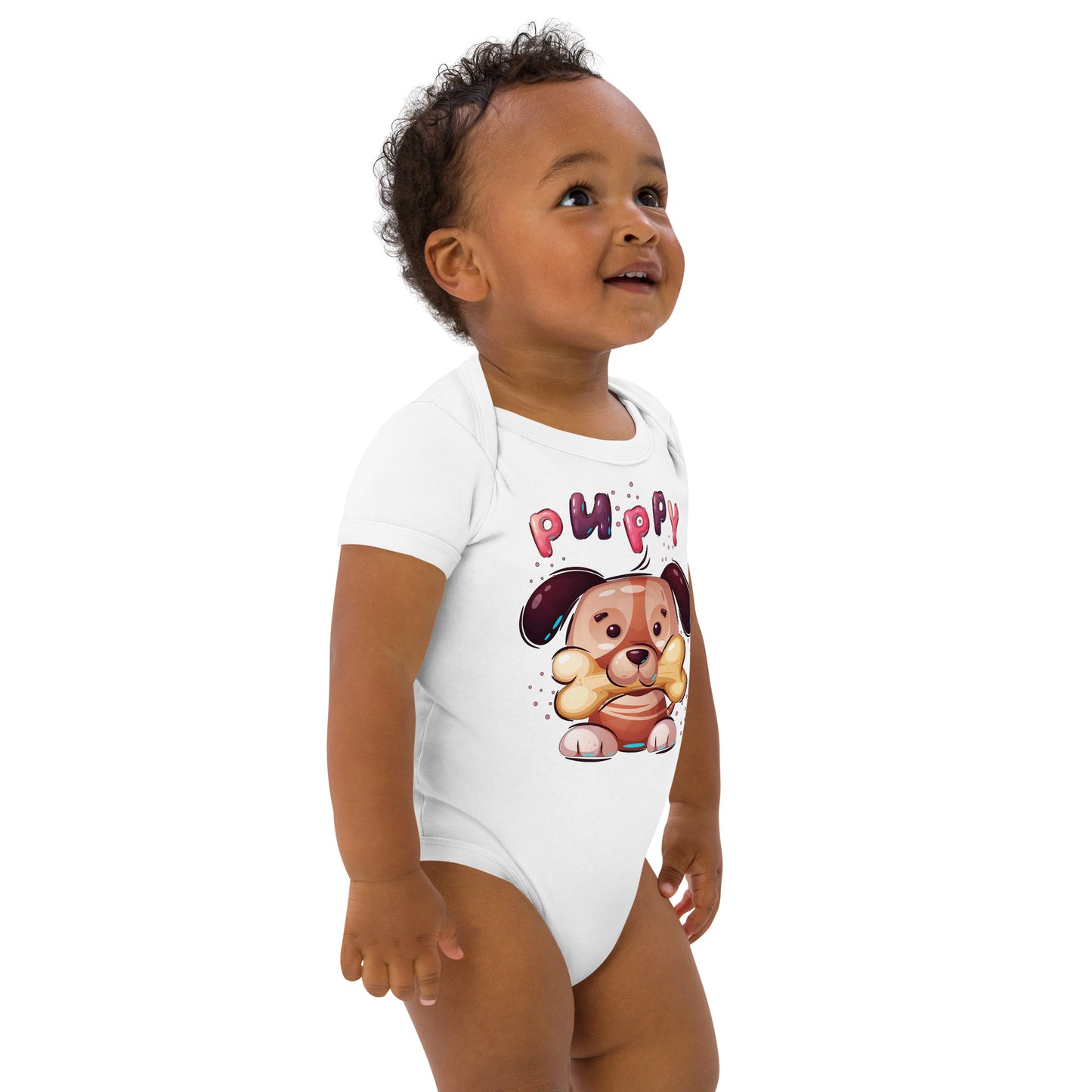 Funny Puppy Dog with Bone Bodysuit, No. 0444