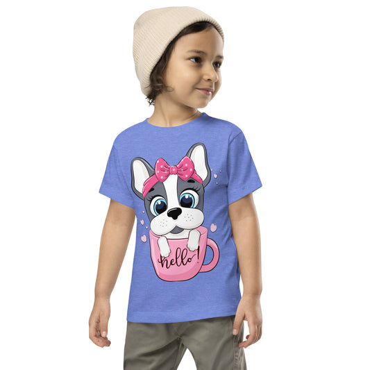 Cute Puppy Dog in Cup T-shirt, No. 0371