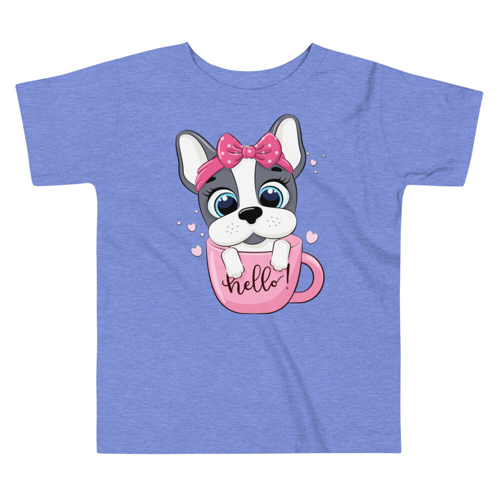 Cute Puppy Dog in Cup T-shirt, No. 0371