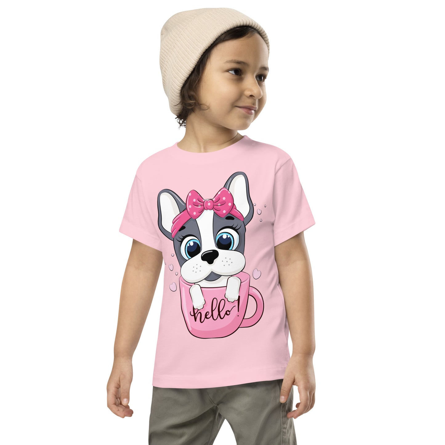 Cute Puppy Dog in Cup T-shirt, No. 0371