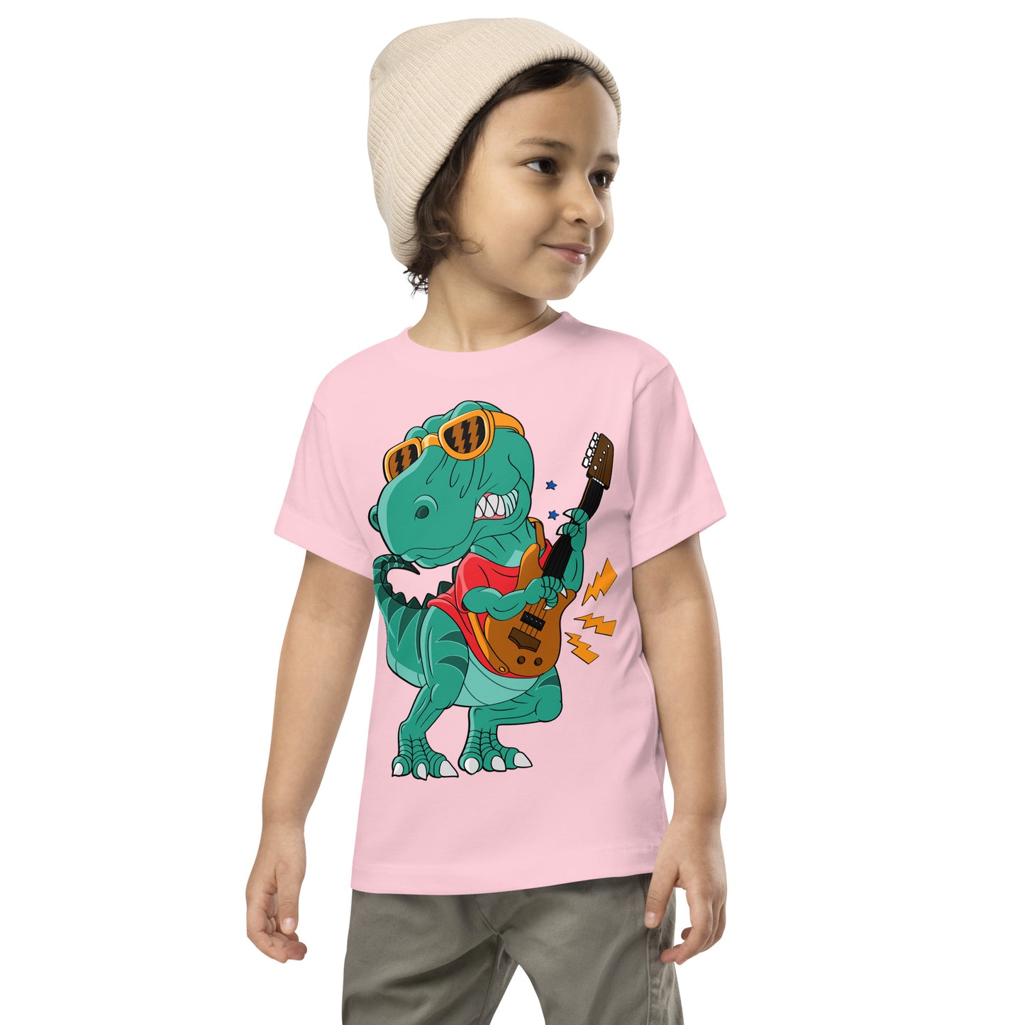 Cool Dinosaur Rock Star T-shirt, No. 0258