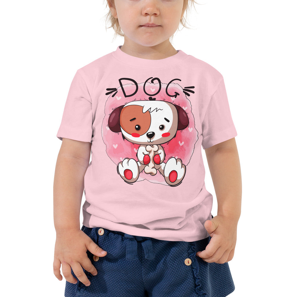 Cute Puppy with Bone T-shirt, No. 0066