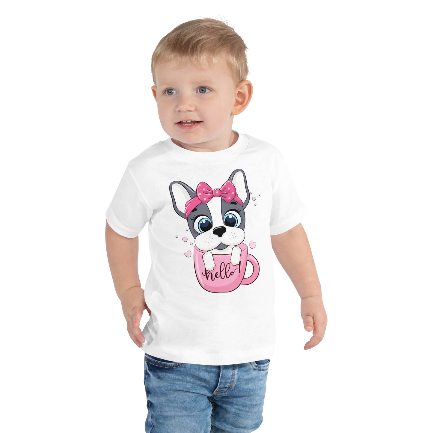 Cute Puppy Dog in Cup T-shirt, No. 0371