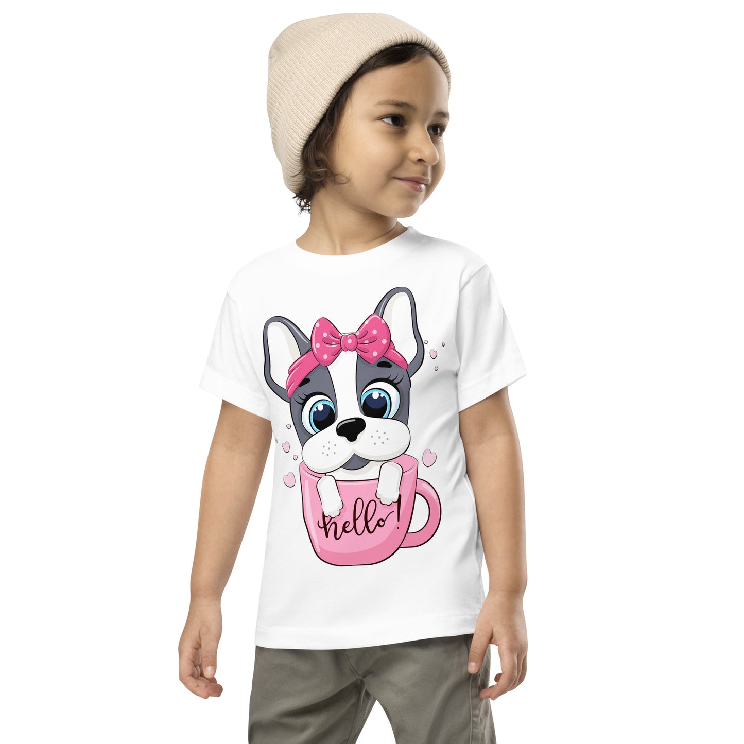 Cute Puppy Dog in Cup T-shirt, No. 0371