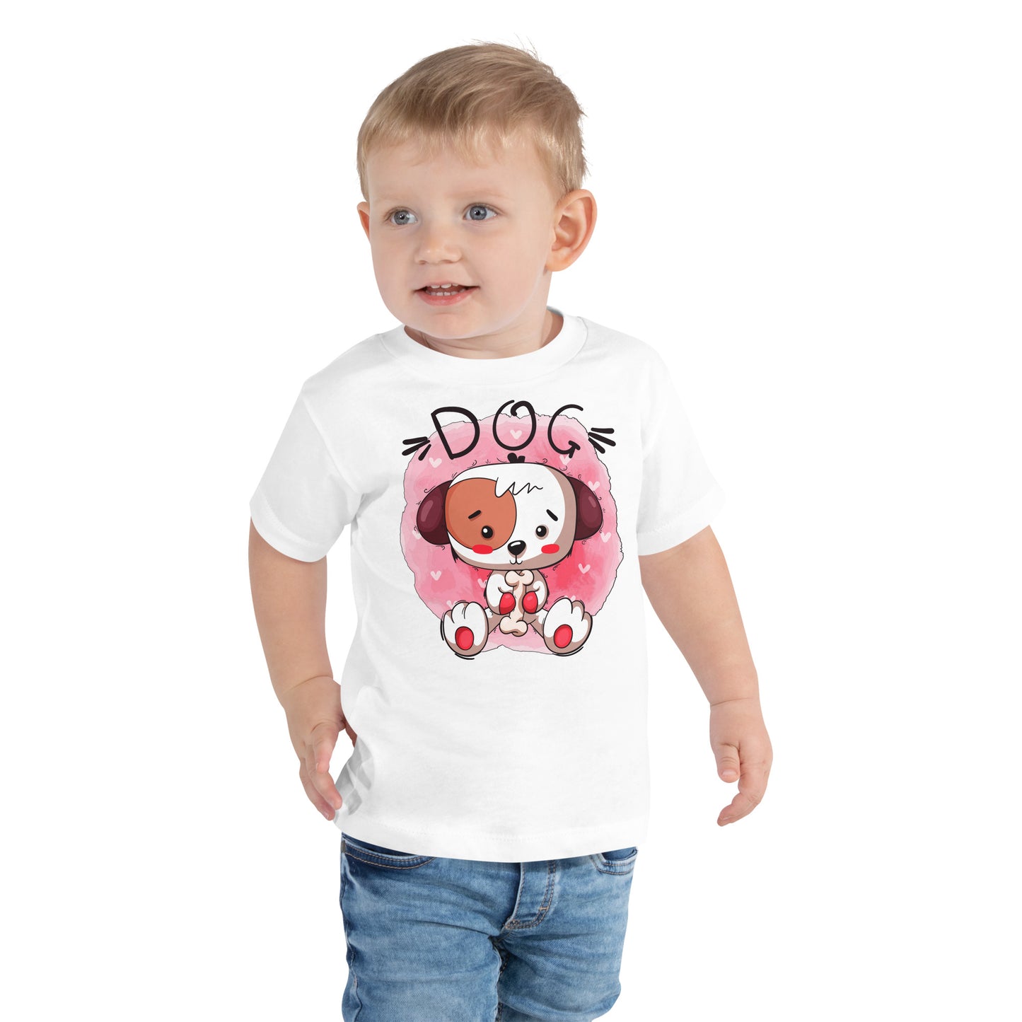 Cute Puppy with Bone T-shirt, No. 0066