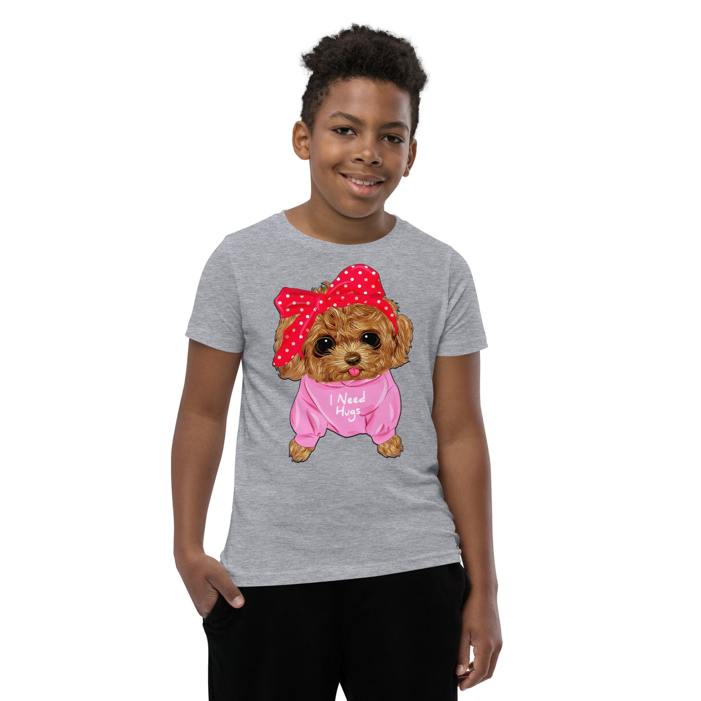 Cute Dog Puppy Needs a Hug T-shirt, No. 0296