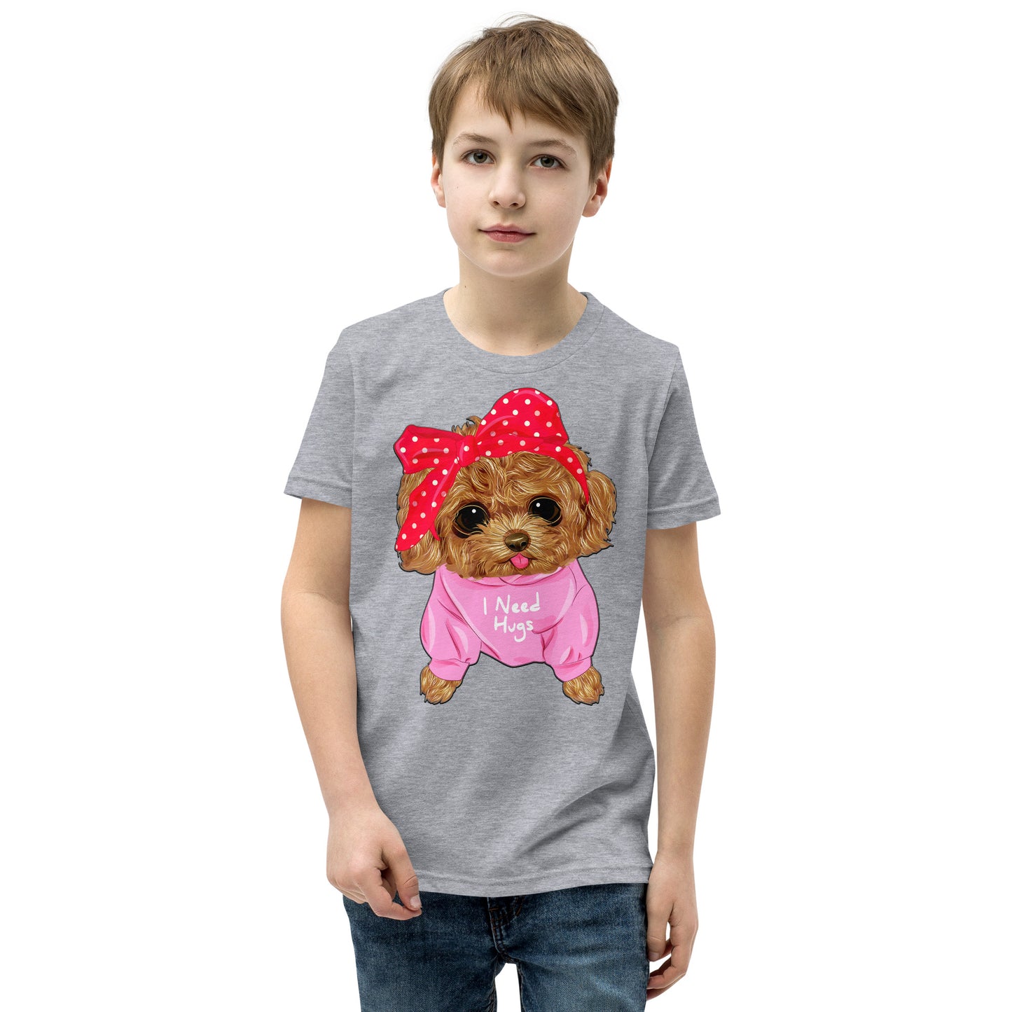 Cute Dog Puppy Needs a Hug T-shirt, No. 0296