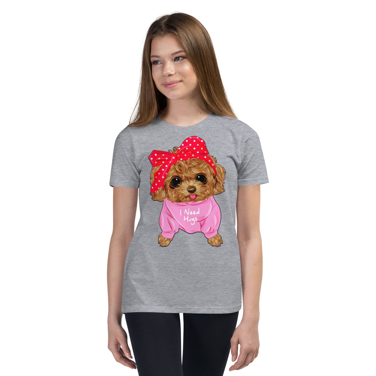 Cute Dog Puppy Needs a Hug T-shirt, No. 0296