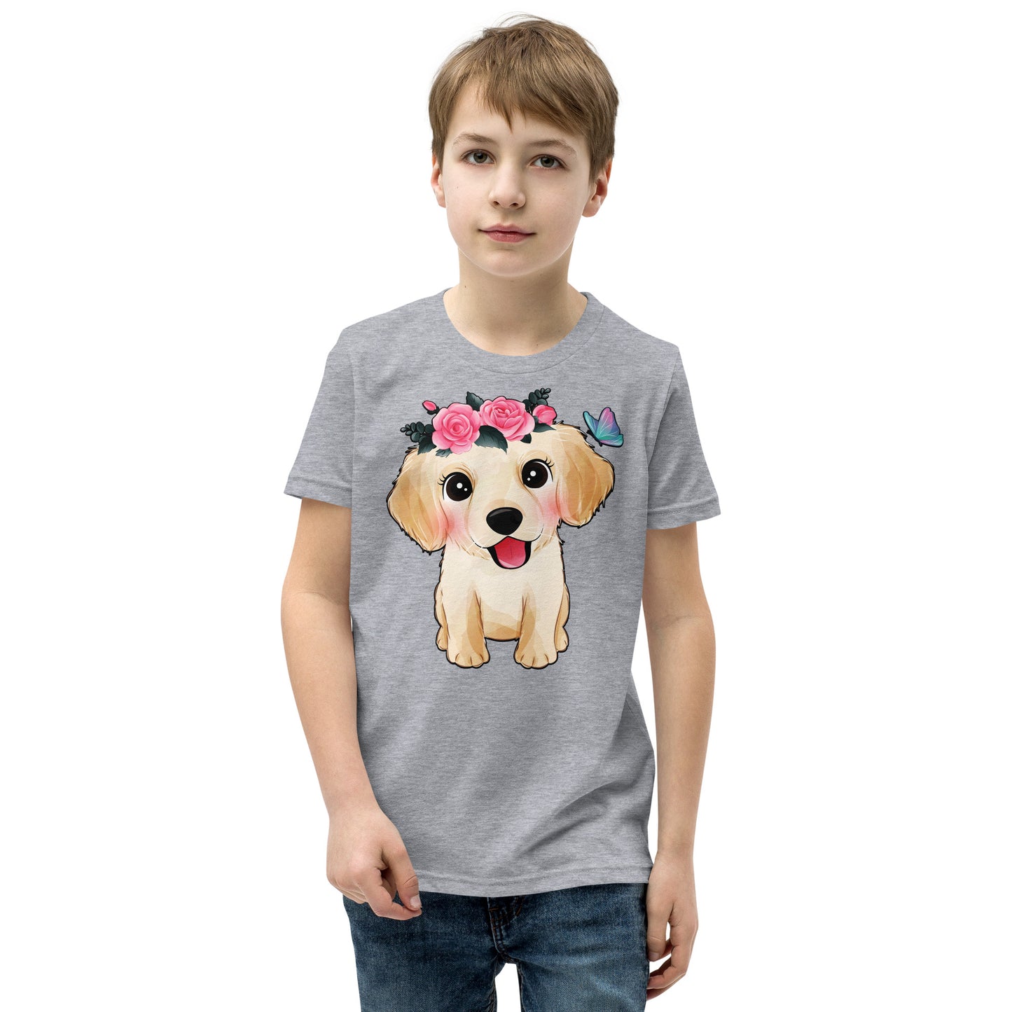 Cute Little Golden Retriever Dog T-shirt, No. 0359