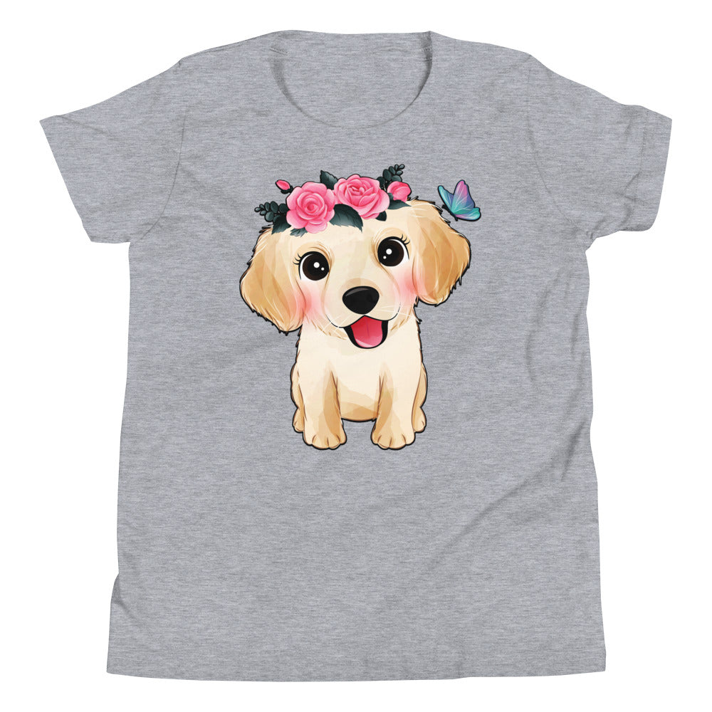 Cute Little Golden Retriever Dog T-shirt, No. 0359