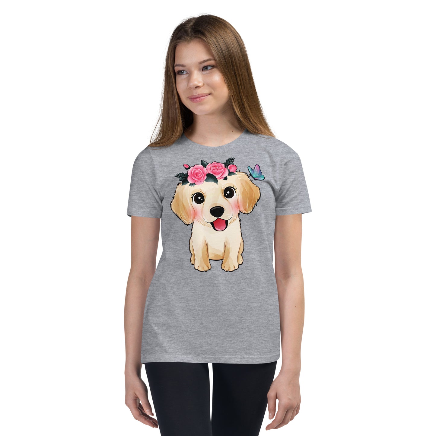 Cute Little Golden Retriever Dog T-shirt, No. 0359