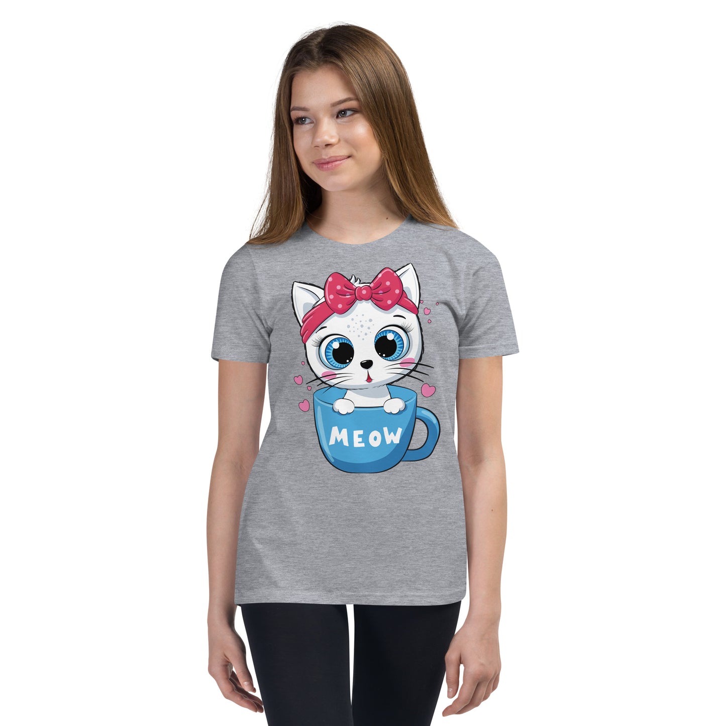 Cute Baby Cat Sitting in Cup T-shirt, No. 0269