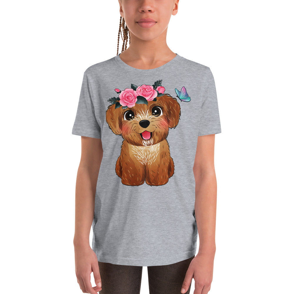 Cute Poodle Puppy Dog T-shirt, No. 0369