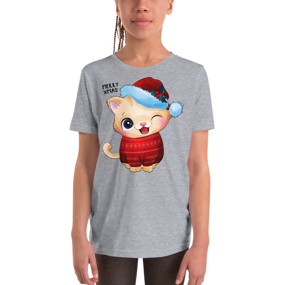 Christmas Kitty T-shirt, No. 0005
