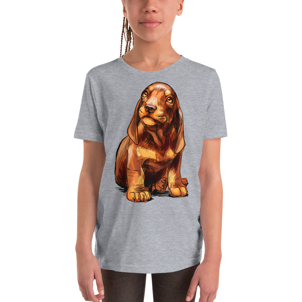 Cute Dachshund Puppy Dog T-shirt, No. 0591