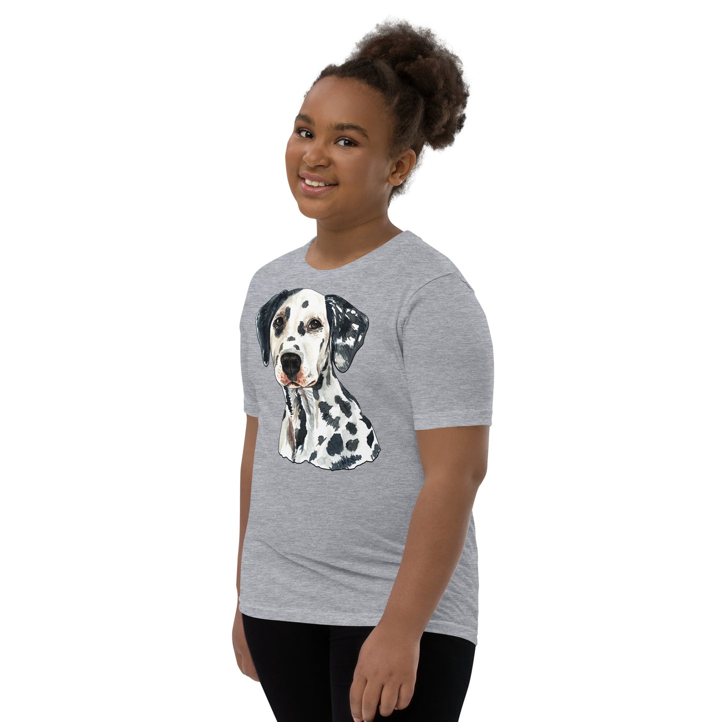 Cute Dalmatian Dog Portrait T-shirt, No. 0592