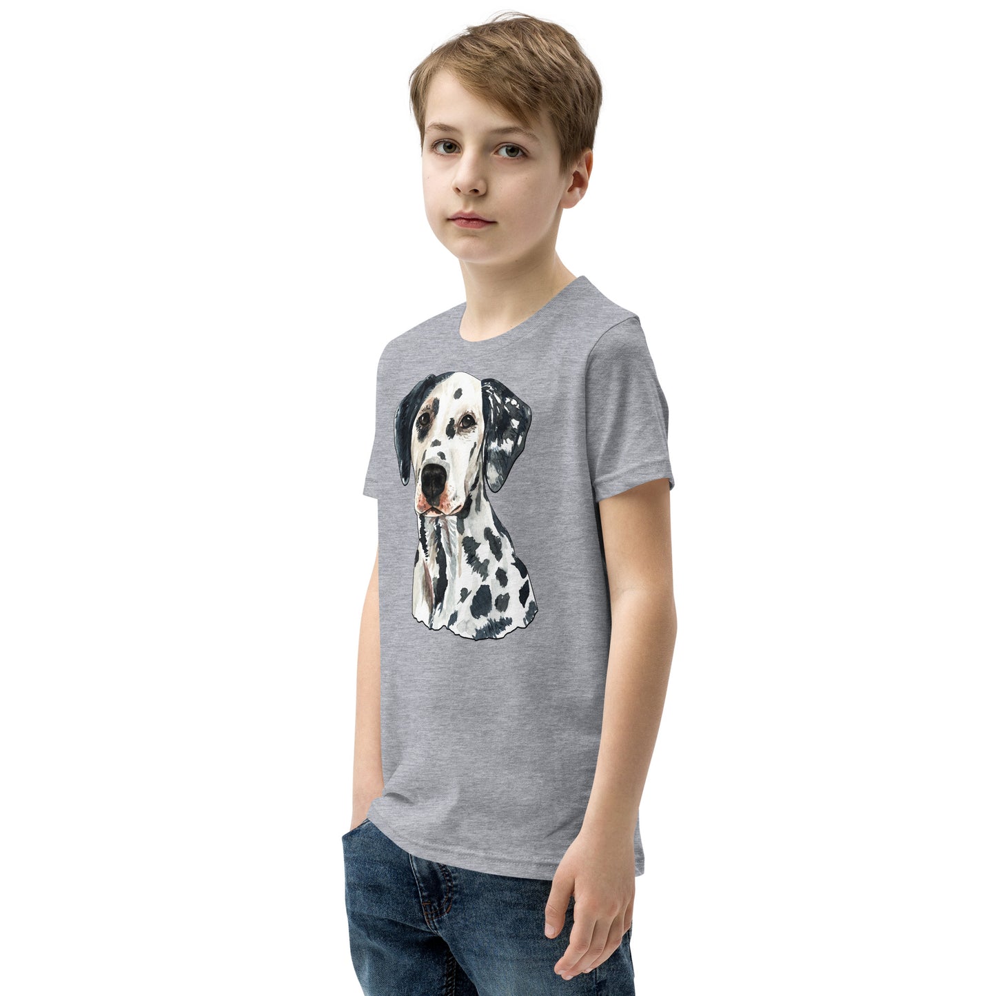 Cute Dalmatian Dog Portrait T-shirt, No. 0592