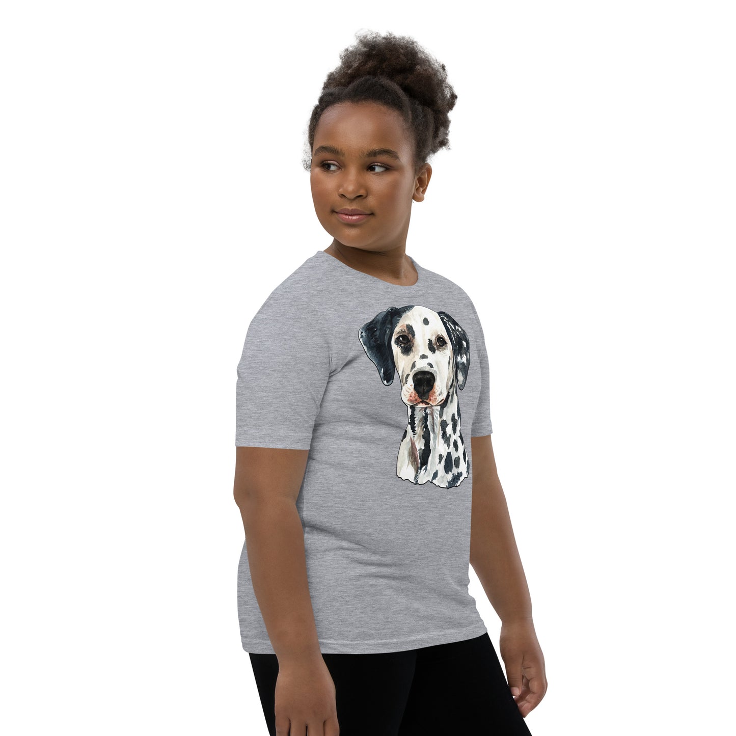 Cute Dalmatian Dog Portrait T-shirt, No. 0592