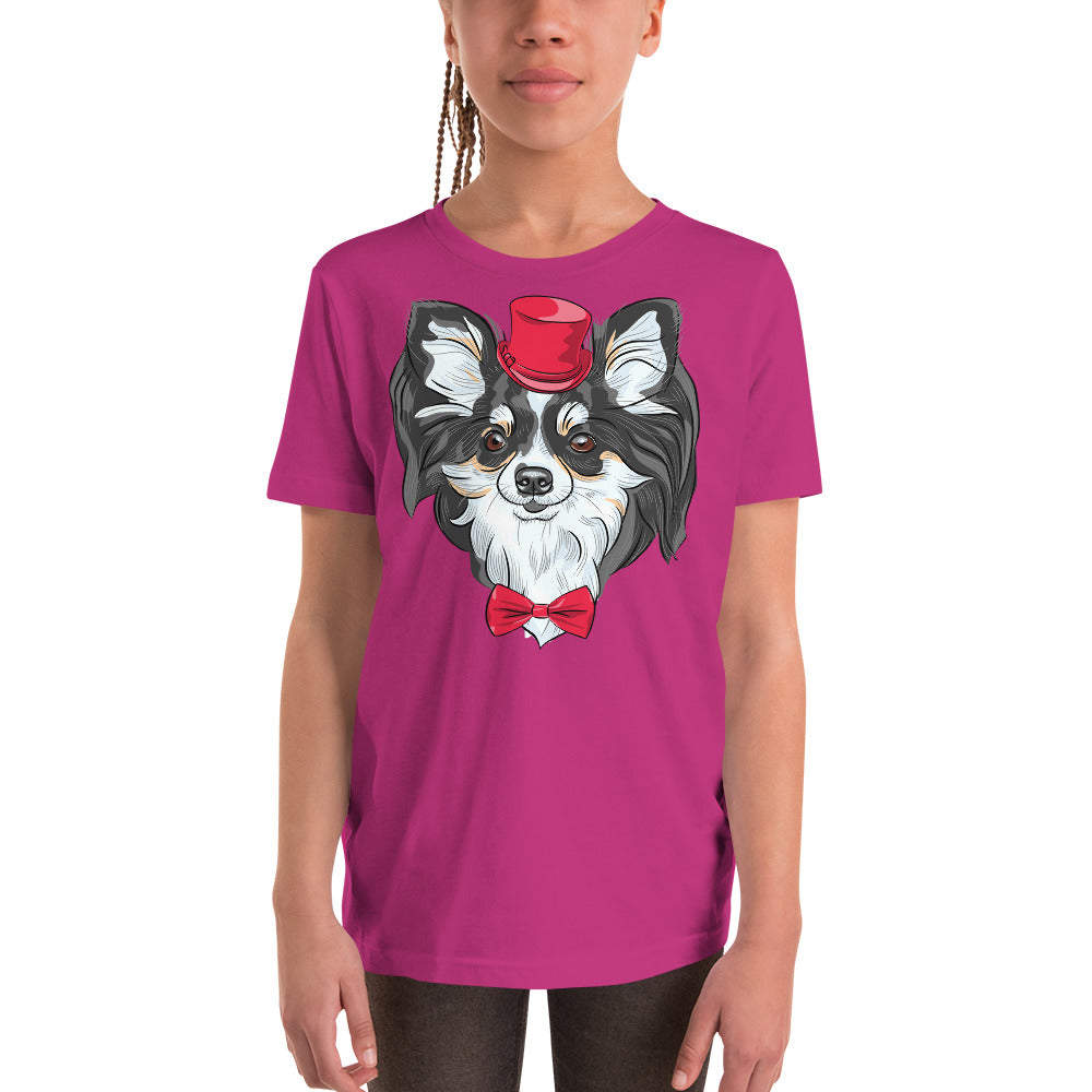 Chihuahua dog wears a red tie T-shirt, No. 0112