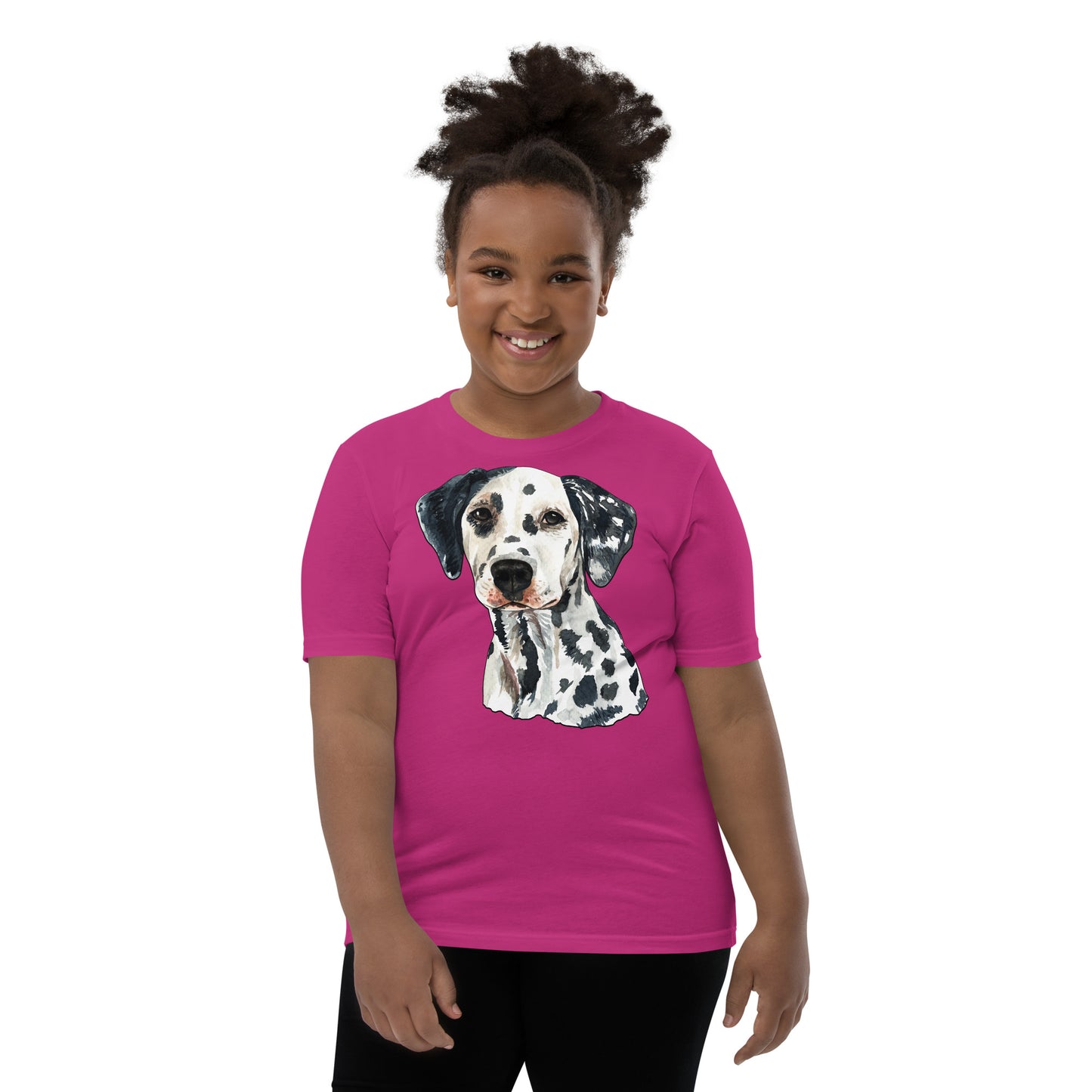 Cute Dalmatian Dog Portrait T-shirt, No. 0592